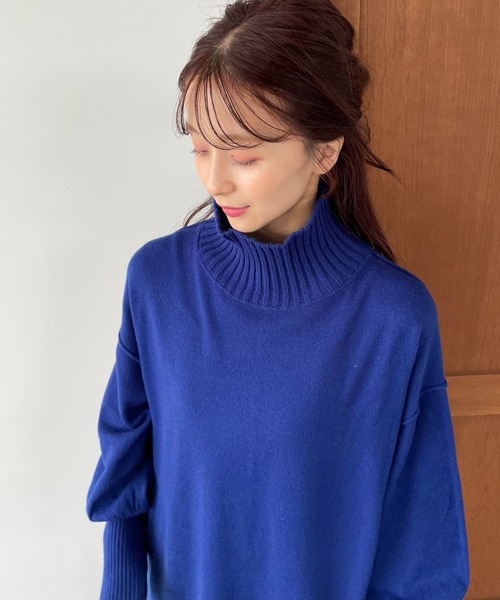 LOWRYS FARM（ローリーズファーム）の「スタンドリブニットワンピース　704535（ワンピース・レディース・ブルー/ブラック/ホワイト/グレー・FREE）」の19枚目の写真