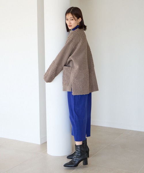 LOWRYS FARM（ローリーズファーム）の「スタンドリブニットワンピース　704535（ワンピース・レディース・ブルー/ブラック/ホワイト/グレー・FREE）」の17枚目の写真