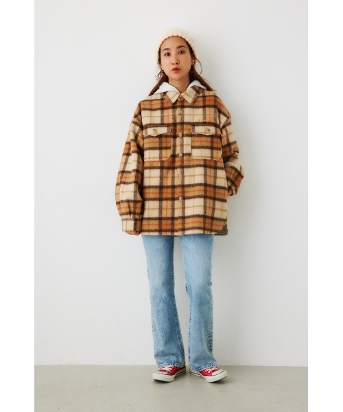 RODEO CROWNS WIDE BOWL（ロデオクラウンズワイドボウル）の「シャギーCPOルーズジャケット（その他アウター・レディース・ベージュ系その他/ブルー系その他/グリーン系その他・FREE）」の4枚目の写真