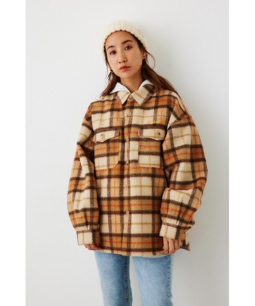 RODEO CROWNS WIDE BOWL（ロデオクラウンズワイドボウル）の「シャギーCPOルーズジャケット（その他アウター・レディース・ベージュ系その他/ブルー系その他/グリーン系その他・FREE）」の6枚目の写真