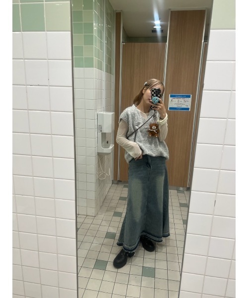 JUMELLE（ジュメロ）の「wash denim skirt（デニムスカート・レディース・ブルー・FREE）」の19枚目の写真