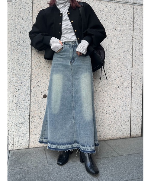 JUMELLE（ジュメロ）の「wash denim skirt（デニムスカート・レディース・ブルー・FREE）」の12枚目の写真