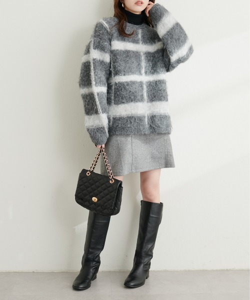 natural couture(ナチュラルクチュール)の「アルパカタッチふわもこニット(ニット/セーター・レディース・ライトグレー/ベージュ/ブルー/その他1・FREE)」の11枚目の写真