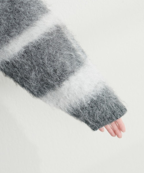 natural couture(ナチュラルクチュール)の「アルパカタッチふわもこニット(ニット/セーター・レディース・ライトグレー/ベージュ/ブルー/その他1・FREE)」の12枚目の写真