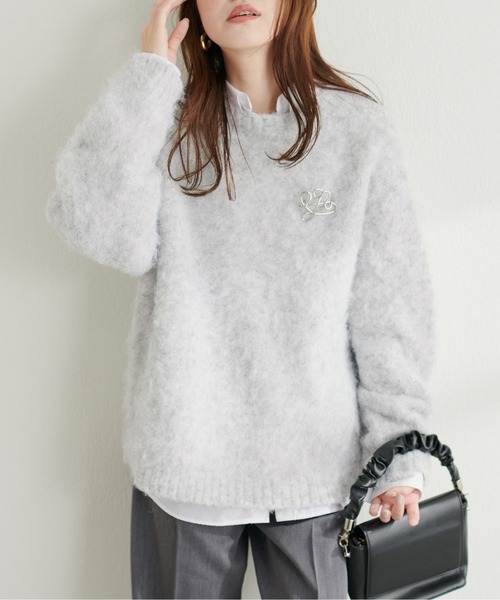 natural couture(ナチュラルクチュール)の「アルパカタッチふわもこニット(ニット/セーター・レディース・ライトグレー/ベージュ/ブルー/その他1・FREE)」の13枚目の写真