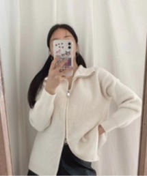 sorule | ダブルジップ衿付きニット(ニット/セーター)