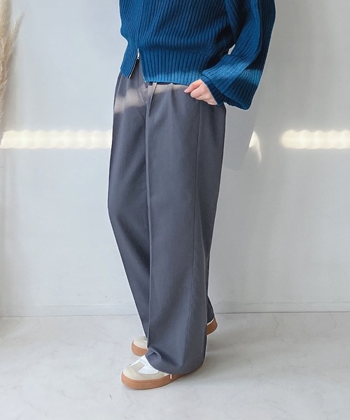 AS KNOW AS plus（アズノゥアズプラス）の「☆らくらくスラリ センタープレス タックワイドパンツ（スラックス・レディース・ブラック/チャコールグレー/ブラウン系・FREE）」の21枚目の写真