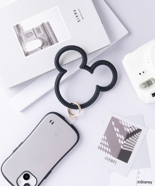 Hamee（ハミィ）の「ディズニーキャラクター シリコンハンドストラップ(ミッキーアイコン)（スマホグッズ・レディース・ブラック/ベージュ/サックスブルー/ベビーピンク・FREE）」の2枚目の写真