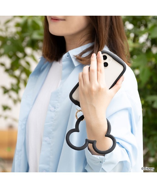 Hamee（ハミィ）の「ディズニーキャラクター シリコンハンドストラップ(ミッキーアイコン)（スマホグッズ・レディース・ブラック/ベージュ/サックスブルー/ベビーピンク・FREE）」の8枚目の写真