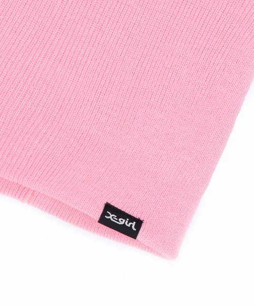X-girl（エックスガール）の「3WAY KNIT CAP（ニットキャップ/ビーニー・レディース・グレー/ピンク・ONE SIZE）」の13枚目の写真