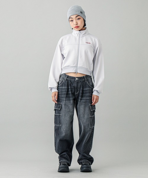 X-girl（エックスガール）の「3WAY KNIT CAP（ニットキャップ/ビーニー・レディース・グレー/ピンク・ONE SIZE）」の22枚目の写真