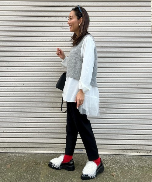 AMELY(エミリー)の「エコファーローファー(ローファー・レディース・ホワイト系1/ブラック系1/ブラック系/ホワイト系2/ブラック系2・35/37/38/36/39/40)」の17枚目の写真