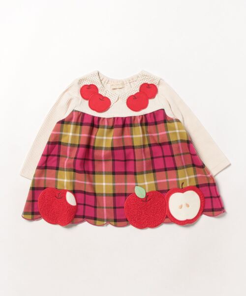 baby cheer（ベイビーチアー）の「りんごチェックチュニック