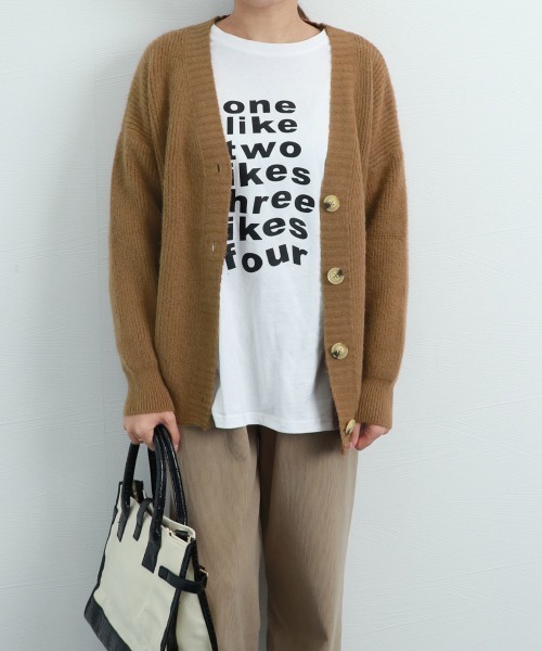 Miniministore(ミニミニストア)の「ニットカーディガン Vネック 中厚手秋冬(カーディガン/ボレロ・レディース・ブラック/アイボリー/ブラウン・フリー)」の13枚目の写真
