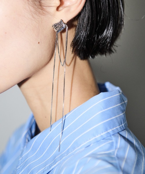 AIC.（エーアイシー）の「イレギュラープレートピアス（ピアス（両耳用）・レディース・シルバー/ゴールド・FREE）」の6枚目の写真