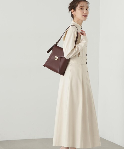 N.（N. Natural Beauty Basic）（エヌエヌナチュラルビューティーベーシック）の「【S Size Line】◆タックショルダーロングワンピース（ワンピース・レディース・グレー/ホワイト・MEDIUM/SMALL）」の17枚目の写真