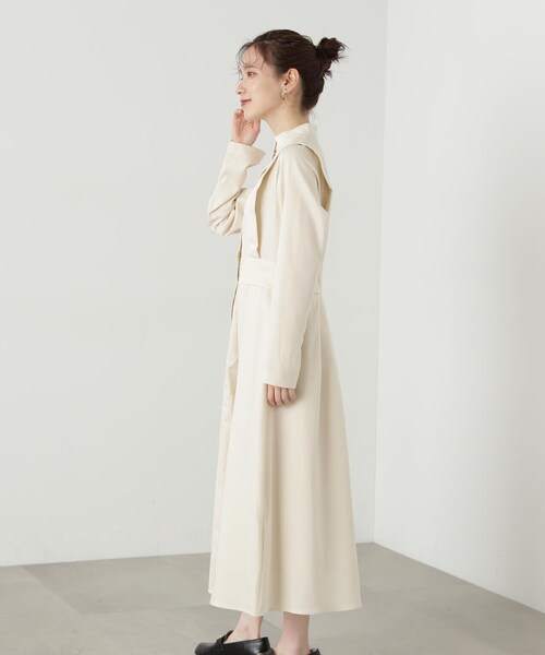 N.（N. Natural Beauty Basic）（エヌエヌナチュラルビューティーベーシック）の「【S Size Line】◆タックショルダーロングワンピース（ワンピース・レディース・グレー/ホワイト・MEDIUM/SMALL）」の19枚目の写真