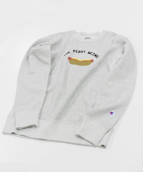 Champion(チャンピオン)の「◇CHAMPION*Mark McNairy*417別注 HOT DOG スウェット(スウェット・メンズ・ライトグレー/ネイビー・X-LARGE/MEDIUM/LARGE)」の1枚目の写真
