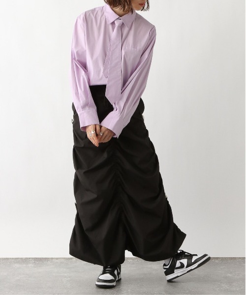 RAGEBLUE(レイジブルー)の「2WAY/袖タック/クロップドネクタイシャツ(シャツ/ブラウス・レディース・ピンク/ブルー/ホワイト・FREE)」の18枚目の写真