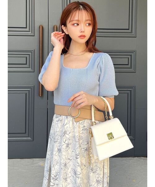 RESEXXY（リゼクシー）の「モノクロマティックフレアワンピース（ワンピース・レディース・アイボリー/ブラック/ブルー・FREE）」の20枚目の写真