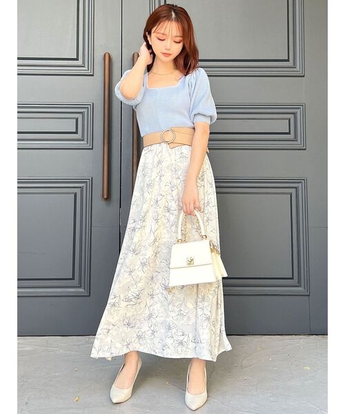 RESEXXY（リゼクシー）の「モノクロマティックフレアワンピース（ワンピース・レディース・アイボリー/ブラック/ブルー・FREE）」の21枚目の写真