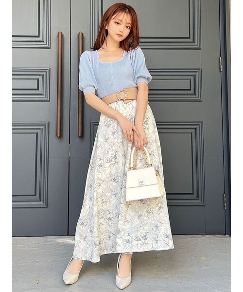 RESEXXY（リゼクシー）の「モノクロマティックフレアワンピース（ワンピース・レディース・アイボリー/ブラック/ブルー・FREE）」の22枚目の写真