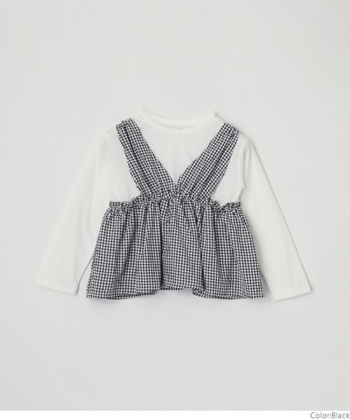 【希少】LOEWE ロゴプリント ギンガムチェック ドッキングTシャツ 希少】LOEWE ロゴプリント ギンガムチェック ドッキングTシャツ