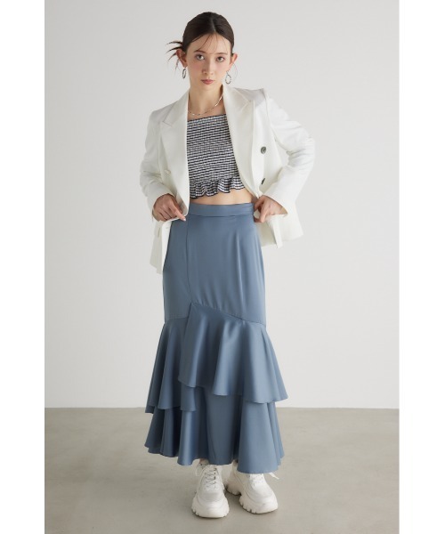 rienda（リエンダ）の「コンパクトテーラードジャケット（テーラードジャケット・レディース・ホワイト/ライトピンク/マルチ/ネイビー/ブラック・MEDIUM/SMALL）」の7枚目の写真