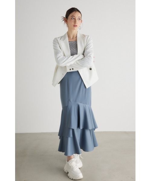 rienda（リエンダ）の「コンパクトテーラードジャケット（テーラードジャケット・レディース・ホワイト/ライトピンク/マルチ/ネイビー/ブラック・MEDIUM/SMALL）」の8枚目の写真