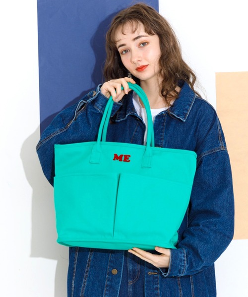 ACCOMMODE（アコモデ）の「キャンバスサガラMEトートバッグ（トートバッグ・レディース・ブルー/グリーン/アイボリー/ピンク/パープル・FREE）」の9枚目の写真