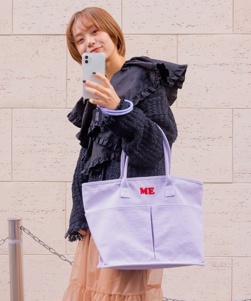 ACCOMMODE（アコモデ）の「キャンバスサガラMEトートバッグ（トートバッグ・レディース・ブルー/グリーン/アイボリー/ピンク/パープル・FREE）」の14枚目の写真