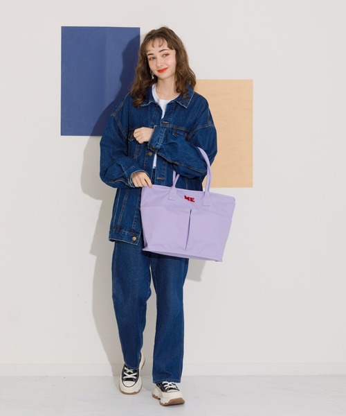 ACCOMMODE（アコモデ）の「キャンバスサガラMEトートバッグ（トートバッグ・レディース・ブルー/グリーン/アイボリー/ピンク/パープル・FREE）」の12枚目の写真