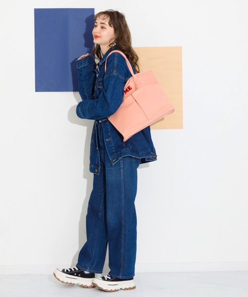 ACCOMMODE（アコモデ）の「キャンバスサガラMEトートバッグ（トートバッグ・レディース・ブルー/グリーン/アイボリー/ピンク/パープル・FREE）」の15枚目の写真