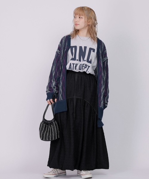 DOUBLE NAME（ダブルネーム）の「ジグザグジャガードZIPカーディガン（カーディガン/ボレロ・レディース・ベージュ系/ネイビー/グリーン・FREE）」の12枚目の写真