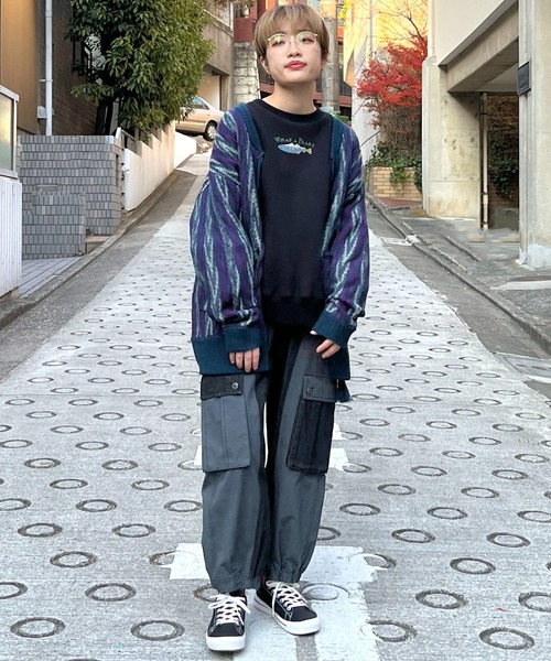 DOUBLE NAME（ダブルネーム）の「ジグザグジャガードZIPカーディガン（カーディガン/ボレロ・レディース・ベージュ系/ネイビー/グリーン・FREE）」の20枚目の写真