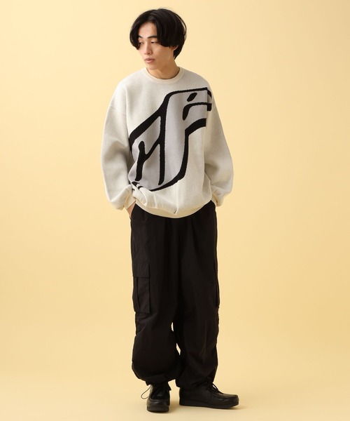 PBLIM(ページボーイリム)の「PBLIM/インパクトロゴニット(ニット/セーター・レディース・オフホワイト/グレー/ブルー・FREE)」の7枚目の写真