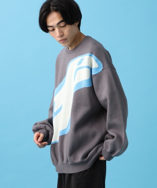 PBLIM(ページボーイリム)の「PBLIM/インパクトロゴニット(ニット/セーター・レディース・オフホワイト/グレー/ブルー・FREE)」の12枚目の写真