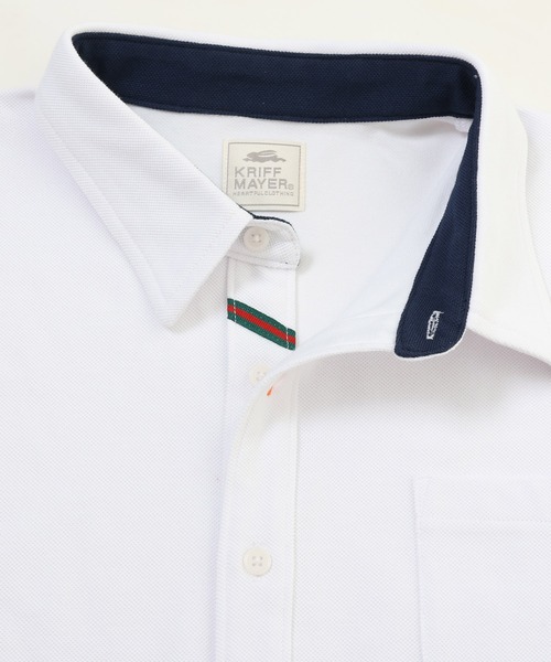 KRIFF MAYER(クリフメイヤー)の「フルオープンポロ(ポロシャツ・メンズ・ブラック/ミント/ブルー/ピンク/オフホワイト/グレー/ネイビー/ダークグリーン/ターコイズブルー・SMALL/MEDIUM/LARGE/X-LARGE)」の18枚目の写真