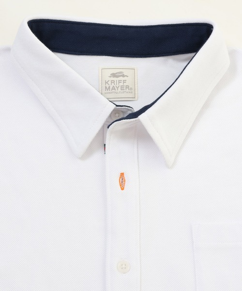 KRIFF MAYER(クリフメイヤー)の「フルオープンポロ(ポロシャツ・メンズ・ブラック/ミント/ブルー/ピンク/オフホワイト/グレー/ネイビー/ダークグリーン/ターコイズブルー・SMALL/MEDIUM/LARGE/X-LARGE)」の19枚目の写真