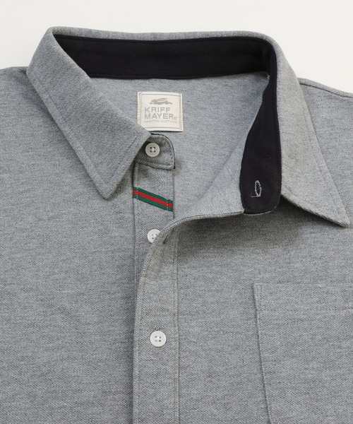 KRIFF MAYER(クリフメイヤー)の「フルオープンポロ(ポロシャツ・メンズ・ブラック/ミント/ブルー/ピンク/オフホワイト/グレー/ネイビー/ダークグリーン/ターコイズブルー・SMALL/MEDIUM/LARGE/X-LARGE)」の20枚目の写真