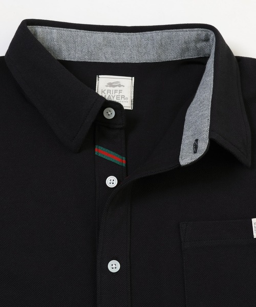 KRIFF MAYER(クリフメイヤー)の「フルオープンポロ(ポロシャツ・メンズ・ブラック/ミント/ブルー/ピンク/オフホワイト/グレー/ネイビー/ダークグリーン/ターコイズブルー・SMALL/MEDIUM/LARGE/X-LARGE)」の22枚目の写真