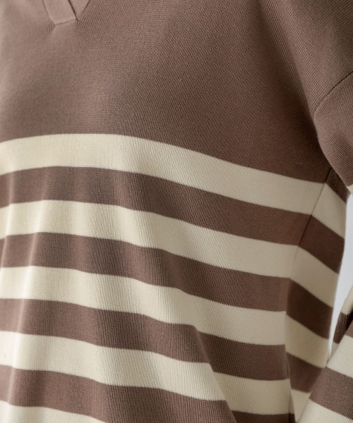 Bou Jeloud（ブージュルード）の「ボーダー襟付きセットアップ（セットアップ・レディース・ブラック/グレー・38）」の10枚目の写真