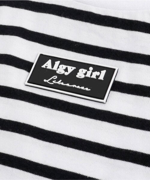 algy(アルジー)の「メッシュ切替ボーダーロンT(Tシャツ/カットソー・キッズ・ブルー/ラベンダー/ブラック・XXX-SMALL/XX-SMALL/X-SMALL/MEDIUM/SMALL)」の13枚目の写真