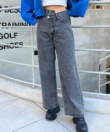 INGNI | ウエストデザインワイドデニムパンツ(デニムパンツ)