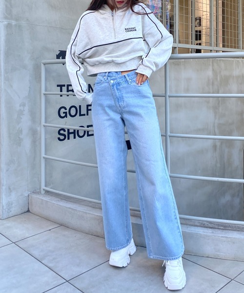 INGNI（イング）の「ウエストデザインワイドデニムパンツ／Ａ（デニムパンツ・レディース・ブルー系その他3/グレー・FREE）」の16枚目の写真