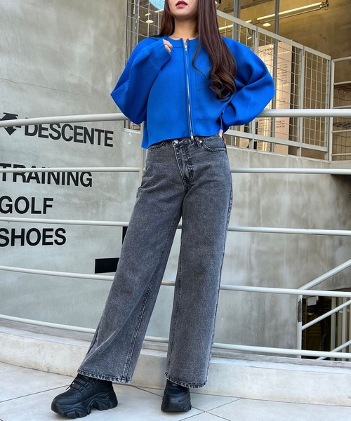 INGNI（イング）の「ウエストデザインワイドデニムパンツ／Ａ（デニムパンツ・レディース・ブルー系その他3/グレー・FREE）」の6枚目の写真