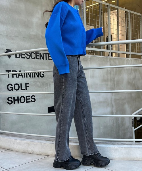 INGNI（イング）の「ウエストデザインワイドデニムパンツ／Ａ（デニムパンツ・レディース・ブルー系その他3/グレー・FREE）」の7枚目の写真