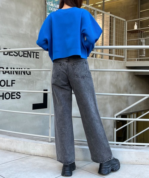 INGNI（イング）の「ウエストデザインワイドデニムパンツ／Ａ（デニムパンツ・レディース・ブルー系その他3/グレー・FREE）」の12枚目の写真