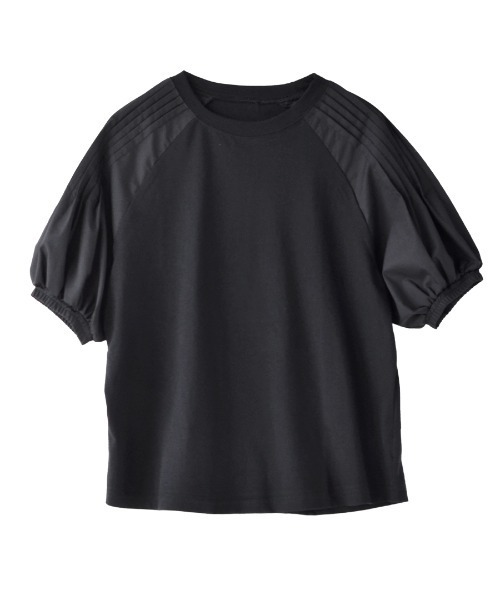 e-zakkamania stores(イーザッカマニアストアーズ)の「タックスリーブ プルオーバー(Tシャツ/カットソー・レディース・オフホワイト/ブラック・M)」の11枚目の写真