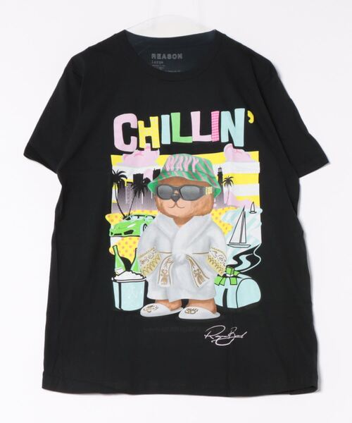 B.I.D.(ビーアイディー)の「《REASON CLOTHING》CHILLIN TEE(Tシャツ/カットソー・レディース・ブラック・LARGE/MEDIUM/X-LARGE)」の3枚目の写真